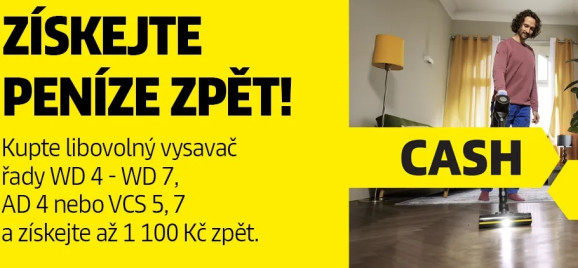 CASHBACK na vysavače Kärcher